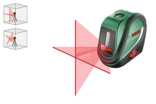 Bosch UniversalLevel 2 Set de nivel láser autonivelante con 3 baterías AA, en estuche blando