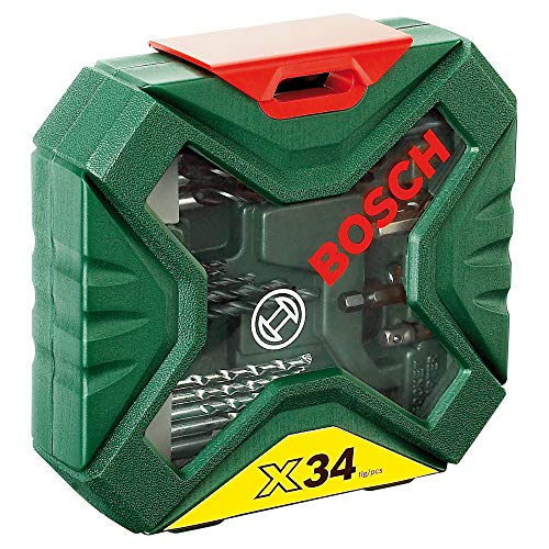 Bosch X-Line - Maletín de 34 unidades para taladrar y atornillar