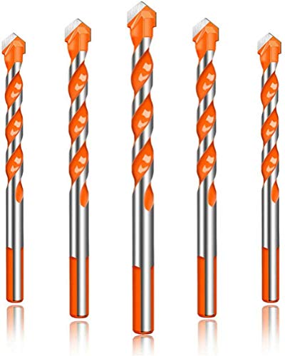 Brocas definitivas, brocas multifuncionales, juego de brocas para mampostería, brocas para azulejos, baldosas de cerámica de porcelana Dewalt, concreto, pared de ladrillo, vidrio, espejos (5PCS)