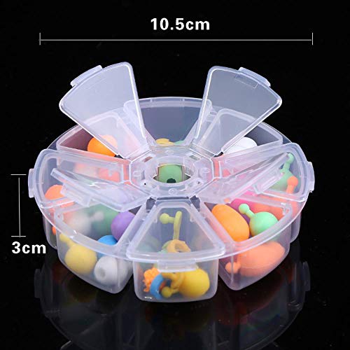 Caja de almacenamiento ajustable de plástico transparente para terminales pequeños componentes de joyería, caja de herramientas, pastillas, organizador de uñas, 15 rejillas