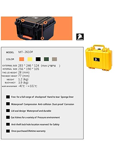 Caja de almacenamiento de herramientas Maletín de herramientas Caja de herramientas Equipo de protección a prueba de agua caja de la cámara Caso Maleta Con precortado de espuma de revestimiento Box In