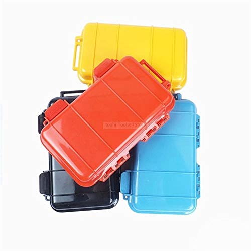 Caja de herramientas de plástico resistente a la humedad, resistente al agua, a prueba de golpes, hermética, caja de almacenamiento, caja de herramientas, azul