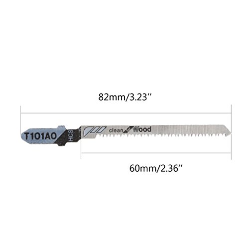 Chiic T101AO HCS - Juego de 5 hojas de sierra de calar para Bosch, METABO, COX, Hitachi, Dewalt, Makita, Festool, etc.