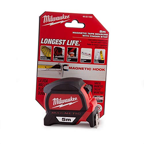 Cinta métrica magnética Milwaukee 48227305 HP5Mg/27, color rojo/negro