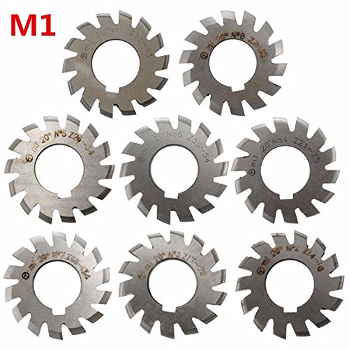 CoCocina Module 1 PA20 Bore - Cortador de fresado de engranajes (22 mm, HSS)