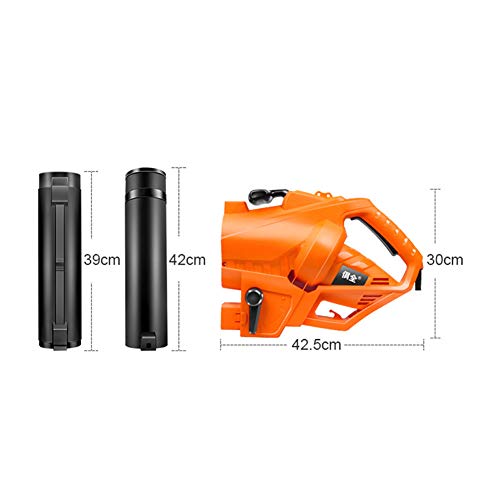 CRZJ 3 en 1 Soplador de Hojas - 2500W Jardín de Vacío y 35 litros Bolsa Colección, 10: 1 Relación de trituración, Naranja