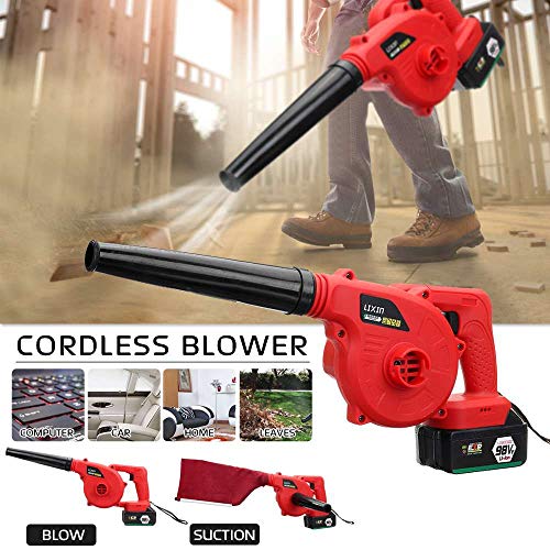 CRZJ Soplador de Hojas CorCordless con la batería y el Cargador rápido soplador de Hojas Sweeper Polvo removedor de Polvo de Compensación, Hoja y Nieve, Jardín Servicio, Garaje para Polvo