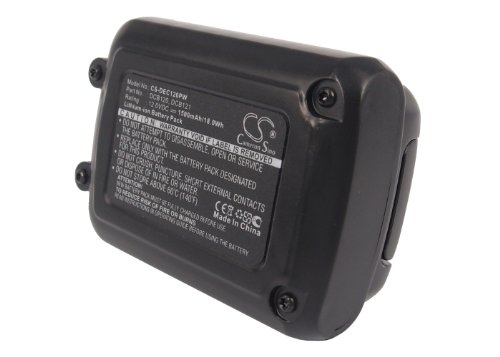 CS-DEC120PW Batería 1500mAh Compatible con [DEWALT] 12V MAX Li-Ion, DCD700, DCD710, DCD710D2-QW, DCD710N, DCD710S2, DCE0811, DCE0811D1G-QW, DCE0811D1R-QW, DCE0811LR-XJ, DCE0811NR-XJ, DCE0825, DCE0825