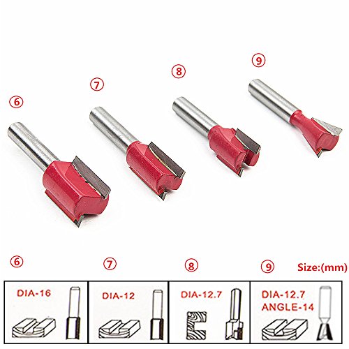 CYLBAQ AOZ-GL-303 Cove y Chaflán Bit, 15PCS