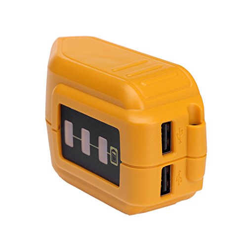 DCB090 14.4V/20V Max USB para adaptador de fuente de alimentación Dewalt convertidor cargador USB para teléfono móvil y altavoz Bluetooth laipuduo