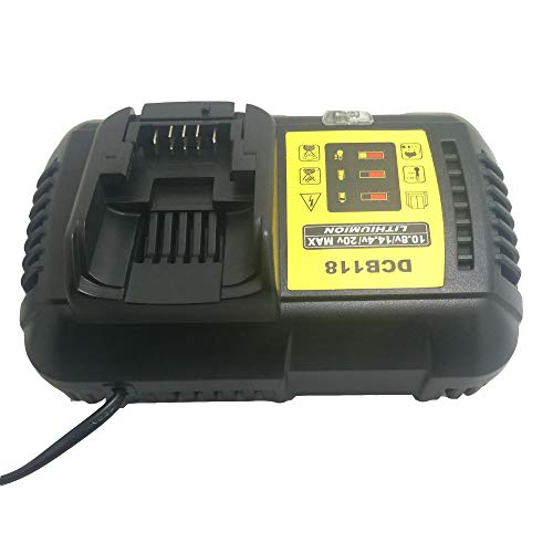 DCB118 para Dewalt 10.8V 12V 14.4V 18V cargador de batería de iones de litio para DCB101 DCB115 DCB107 DCB105 DCB140 para batería de Dewalt DCB200 DCB205 DCB203 DCB204 DCB206 DCB201 DCB120 DCB127