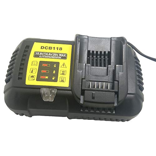 DCB118 para Dewalt 10.8V 12V 14.4V 18V cargador de batería de iones de litio para DCB101 DCB115 DCB107 DCB105 DCB140 para batería de Dewalt DCB200 DCB205 DCB203 DCB204 DCB206 DCB201 DCB120 DCB127