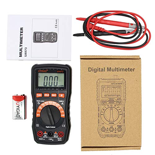 DDDD store Multímetro Digital Manual Alta precisión Mini medidor Universal 2000 Cuentas Cuenta con Pantalla LCD Verdadero Medida Voltaje de CA/CC Resistencia de Corriente Capacitancia