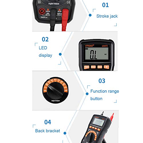 DDDD store Multímetro Digital Manual Alta precisión Mini medidor Universal 2000 Cuentas Cuenta con Pantalla LCD Verdadero Medida Voltaje de CA/CC Resistencia de Corriente Capacitancia