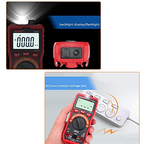 DDDD store Multímetro Digital Manual Alta precisión Mini medidor Universal 5999 Cuentas Cuenta con Pantalla LCD Verdadero Medida Voltaje de CA/CC Resistencia de Corriente Capacitancia