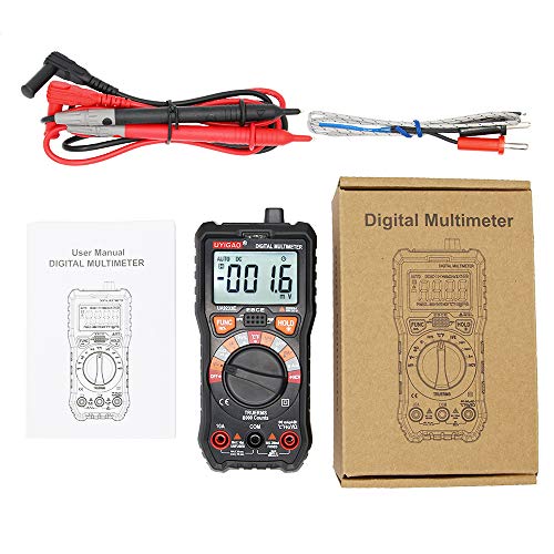 DDDD store Multímetro Digital Manual Alta precisión Mini medidor Universal 5999 Cuentas Cuenta con Pantalla LCD Verdadero Medida Voltaje de CA/CC Resistencia de Corriente Capacitancia