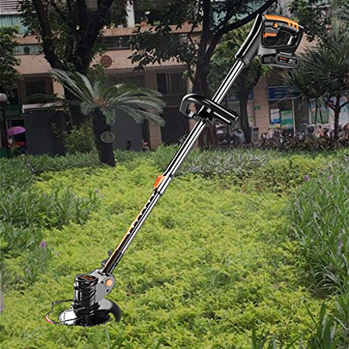 Desbrozadora Electrica, Recortador Eléctrico Liviano Alimentado por Batería, 3 Cuchillas Intercambiables, Mango Telescópico, Tijeras Sin Cable Ideales para El Cultivo de Arbustos, Jardines, Césped O