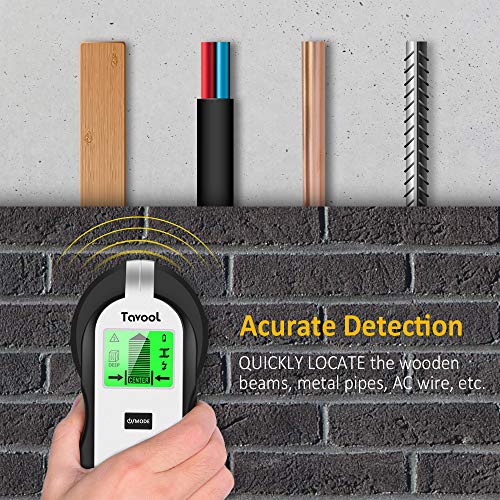 Detector de vigas con sensor de pared 4 en 1, detector de vigas electrónico con pantalla LCD para madera, cable de CA, detector de vigas de metal