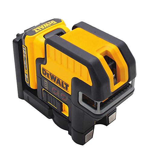 DeWalt 12 V Max Nivel láser, 2 puntos + láser de línea cruzada, rojo, rango de 165 pies (DW0822LR)