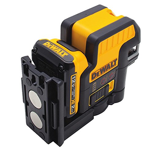 DeWalt 12 V Max Nivel láser, 2 puntos + láser de línea cruzada, rojo, rango de 165 pies (DW0822LR)