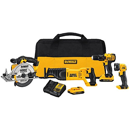 DeWalt 20 V Max Combo Kit, compacto 4 herramientas (DCK423D2)