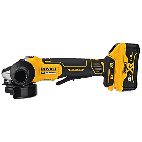 DEWALT 20V MAX Kit de herramientas de amoladora angular, 4-1/2 pulgadas, interruptor de paleta con freno (DCG413R2)