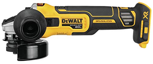 DeWalt - Amoladora angular de 20 V MAX XR con freno de retroceso, interruptor deslizante, 4-1/2 pulgadas, sólo herramienta (DCG405B)