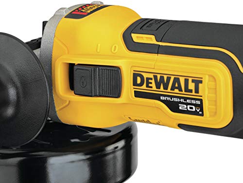 DeWalt - Amoladora angular de 20 V MAX XR con freno de retroceso, interruptor deslizante, 4-1/2 pulgadas, sólo herramienta (DCG405B)