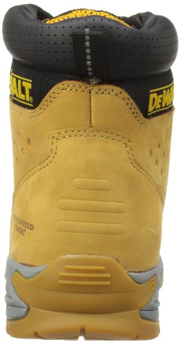 DeWALT Carbon - zapatos de seguridad de cuero hombre, Color Amarillo, Talla 42 EU