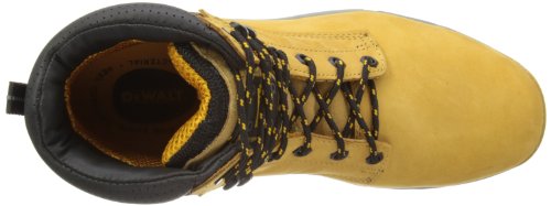 DeWALT Carbon - zapatos de seguridad de cuero hombre, Color Amarillo, Talla 42 EU