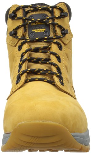 DeWALT Carbon - zapatos de seguridad de cuero hombre, Color Amarillo, Talla 43 EU