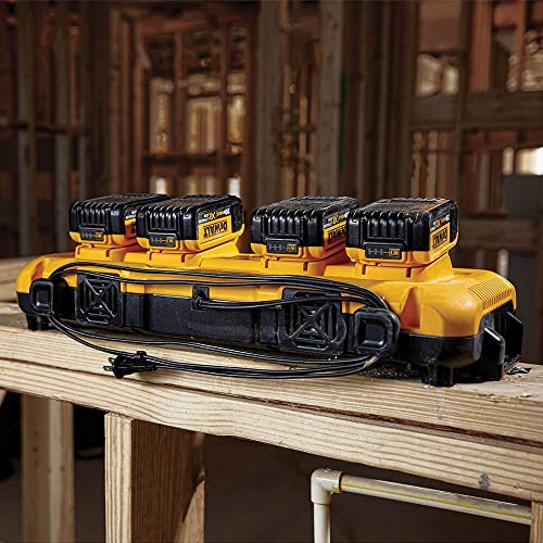 DEWALT Cargador máximo de 20 V, 4 puertos, carga rápida (DCB104)