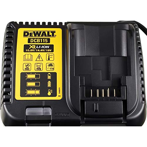 DeWalt Cargador Rápido de Batería/Cargador de batería para 10,8-18V DCB115 para Todas Las Baterías XR de Carril