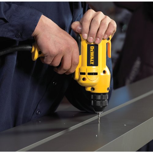 DEWALT Corded Drill, 8.0-Amp, 3/8-Inch, Variable Speed Reversible, Mid-Handle Grip (DWD115K)