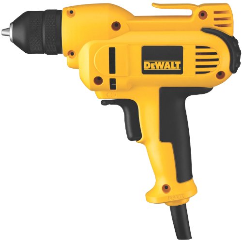 DEWALT Corded Drill, 8.0-Amp, 3/8-Inch, Variable Speed Reversible, Mid-Handle Grip (DWD115K)