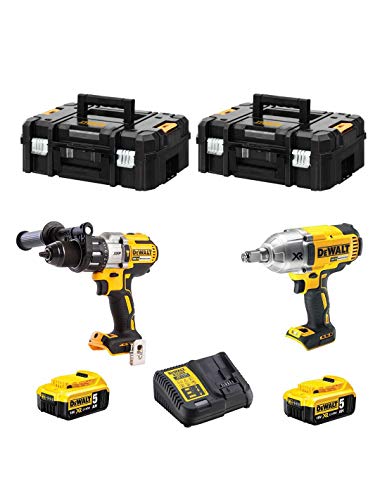 DeWalt CPROF297 (DCD995 + DCF899 + DCB184: 2 baterías de ion de litio de 5,0 Ah + 2 baterías T-Stak II + cargador DCB105)