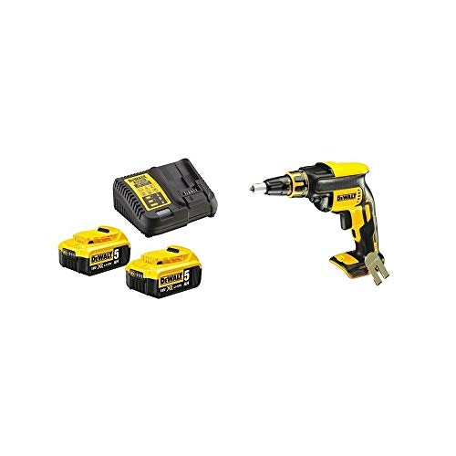 DeWalt CPROF443 CPROF443-KIT XR = DCB115P2 Kit 2 Baterías 18V Li-Ion 5,0Ah y Cargador + DCF620NT Atornillador Panel Yeso + DCH133NT Martillo sin escobillas