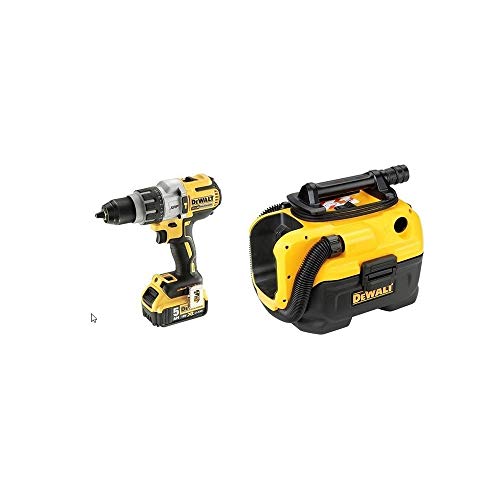 DeWalt CPROF476 CPROF476-KIT XR = DCD996P2 Taladro XRP con 2 baterías Li-Ion 5,0Ah + DCV584L Aspirador sólidos y líquidos