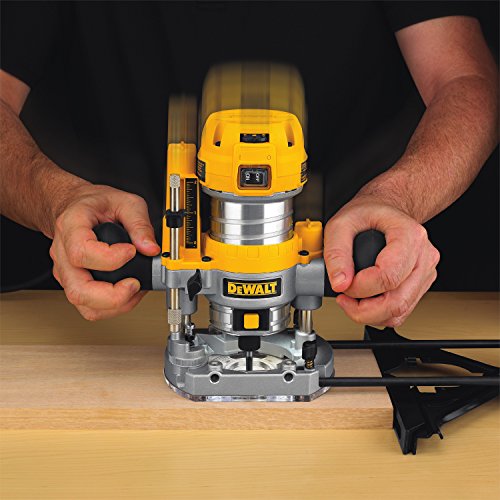 Dewalt D26204K-QS Fresadora Combo 900W-27.000 RPM (6-8 mm) -Electrónica, Negro y amarillo