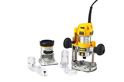 Dewalt D26204K-QS Fresadora Combo 900W-27.000 RPM (6-8 mm) -Electrónica, Negro y amarillo