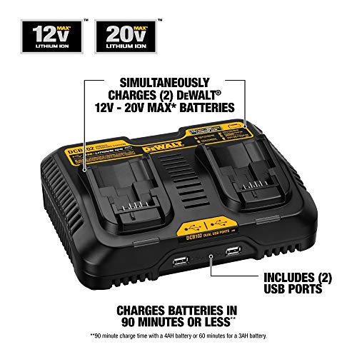 DeWalt dcb102 12 V lugar de trabajo estación de carga