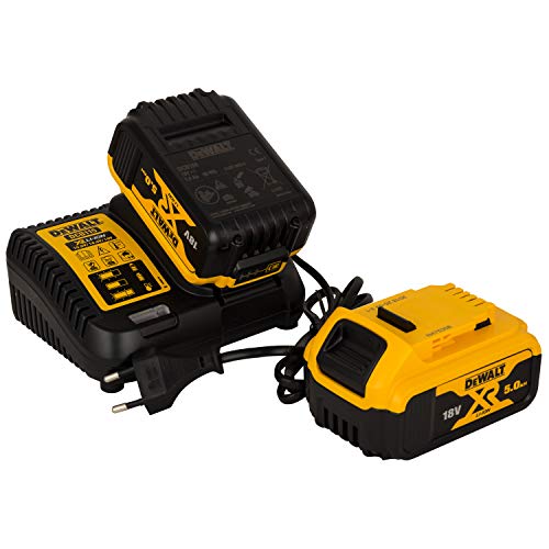 Dewalt DCB115P2-QW Kit 2 Baterías carril XR 18V Li-Ion 5, 0 W, 220 V, Negro/Amarillo, 18 V