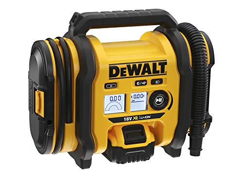 DeWalt DCC018N-XJ DCC018N-XJ-Inflador de aire XR 18V y 12V coche-sin cargador/batería, 18 V, Negro y amarillo