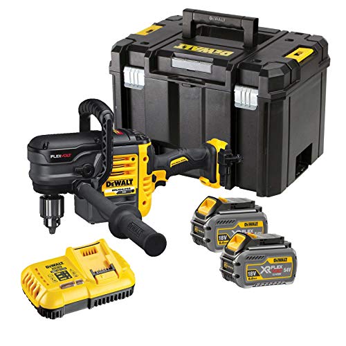 DeWalt DCD460T2-QW DCD460T2-QW-Taladro Angular sin escobillas XR FLEXVOLT 54V 13mm con 2 baterías 54V/18V Li-Ion 6,0Ah y maletín TSTAK Vi, 18 V