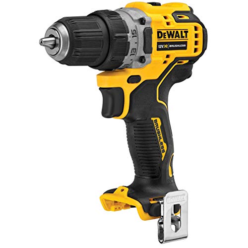 DeWalt DCD701N-XJ DCD701N-XJ-Taladro Atornillador sin escobillas XR 12V 10mm 57,5Nm sin Cargador/batería, 12 V, Schwarz/Gelb