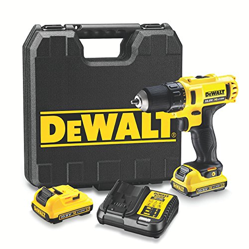 DEWALT DCD710D2-QW - Taladro Atornillador XR 10.8V, 24 Nm, con 2 baterías de litio 2Ah y maletín TSTAK