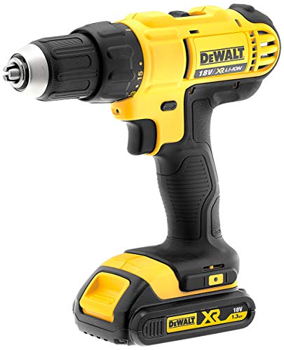 DeWalt DCD771C2-QW Taladro Atornillador XR 18V 13 mm 42Nm con 2 baterías Li-Ion 1, 0 W, 18 V, Negro y Amarillo