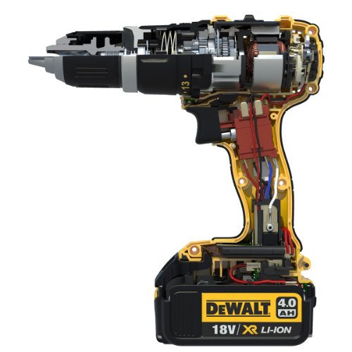 DeWALT DCD785M1 drill Sin llave Negro, Amarillo - Taladro eléctrico (Batería, 1 pieza(s), Ión de litio, 18 V, 4 Ah)