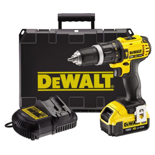 DeWALT DCD785M1 drill Sin llave Negro, Amarillo - Taladro eléctrico (Batería, 1 pieza(s), Ión de litio, 18 V, 4 Ah)