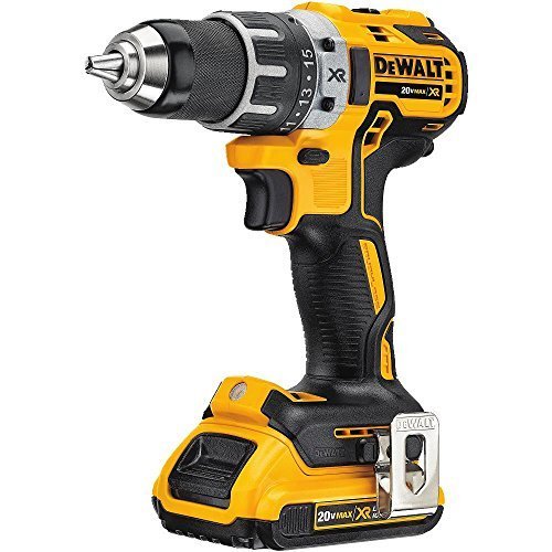 DeWalt DCD791D2 - Kit de taladro compacto sin escobillas, 20 V MAX XR Li-Ion 0,5" 2.0 Ah